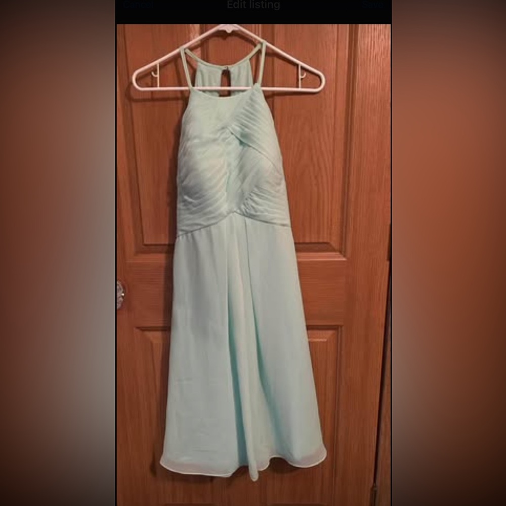Chic Light Blue Halter Dress